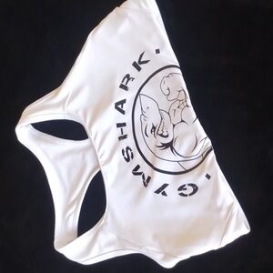 Gymshark Legacy Graphic Bra in Black and White